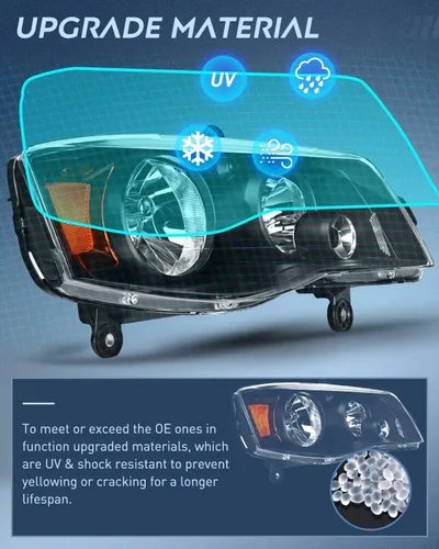 Miniatura 5 de Nilight Conjunto de faros delanteros para 2011 2012 2013 2014 2015 2016 2017 2018 2019 Dodge Grand Caravan 2008-2016 Chrysler Town & Country