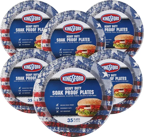 Miniatura 6 de Kingsford Platos de papel resistentes, 35 unidades, bandera estadounidense