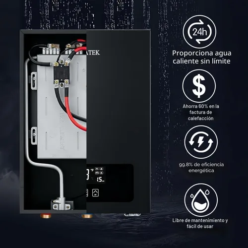 Miniatura 3 de Calentador de agua eléctrico sin tanque SIVUATEK 14kW, 240V - Agua caliente bajo demanda para toda la casa - Certificado ETL, automodulación
