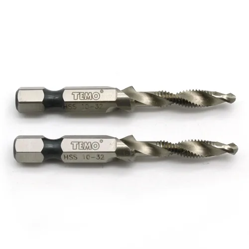 Miniatura 5 de TMAX Broca combinada de 2 piezas 1/4-20 y grifo multiuso desbarbado avellanador hexagonal