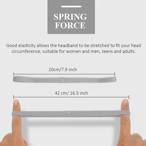 Miniatura 2 de Sumind 4 Pieces Thick Non-Slip Elastic Sport Headbands, Elastic Silicone Grip Exercise Hair and Sweatbands for Yoga