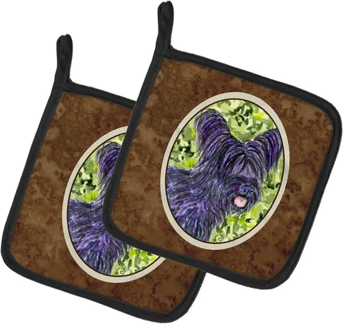 Miniatura 313 de Caroline's Treasures SS8617PTHD - Juego de soportes para ollas de cocina resistentes al calor, almohadillas calientes para horno para cocinar, Husky