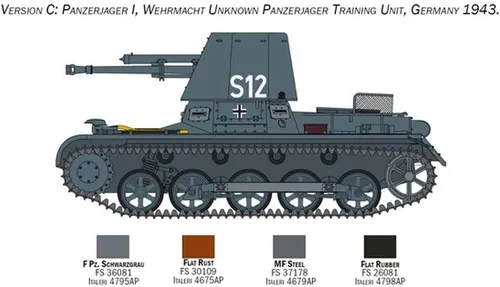 Miniatura 6 de Italeri 6577S 1:35 Panzerjager I Ger Hunter Edificio, Construcción, Fabricación de modelos de soporte, manualidades, aficiones, pegado, plástico