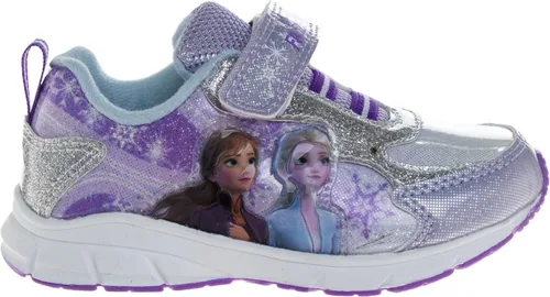 Miniatura 5 de Disney Zapatillas de deporte Frozen para niñas, sin cordones, con luz, para correr (bebéniña pequeña), Púrpura tornasol