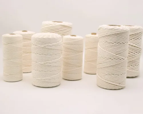 Miniatura 4 de Cuerda de macramé de algodón de 3 mm, 328 yardas, suministros de macramé de color natural, cuerda de algodón suave para colgar plantas, colgador