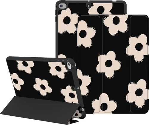 Funda para iPad de 6ª/5ª generación de 9.7 pulgadas (2018/2017), iPad Air 2 y 1 (2014/2013), funda protectora con soporte para lápices, funda de