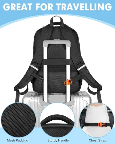 Miniatura 8 de PEKREWS Funda Mini 4 Pro, Mini 3/4 Pro Funda de transporte rígida impermeable, bolsa grande para drones para laptop de 15.6 pulgadas, mochila