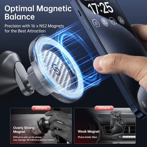 Miniatura 6 de SYNCWIRE Soporte magnético para automóvil MagSafe para el salpicadero del automóvil, rotación de 360°, soporte de teléfono para el automóvil