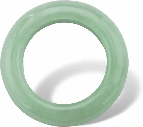 Miniatura 2 de PalmBeach Jewelry - Anillo de jade verde auténtico, tamaños 6-10