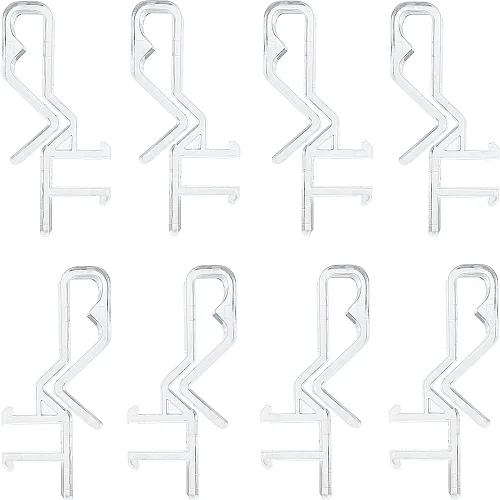 Miniatura 5 de 12 clips para persianas de 1-7/8 pulgadas, clips de cenefa de canal oculto, color transparente para persianas de madera sintética y real, soporte