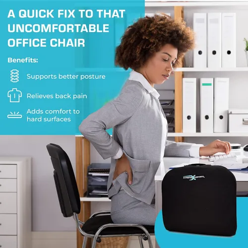 Miniatura 3 de Xtreme Comforts Cojines de asiento Cojines de silla de oficina para escritorio, automóvil, silla de ruedas Cojín ergonómico de espuma