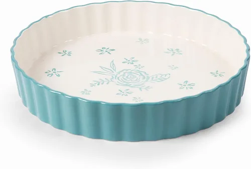 Miniatura 5 de Sartén para tartas de cerámica para quiche, bandeja para tartas de 9 pulgadas de profundidad, sartén para quiche
