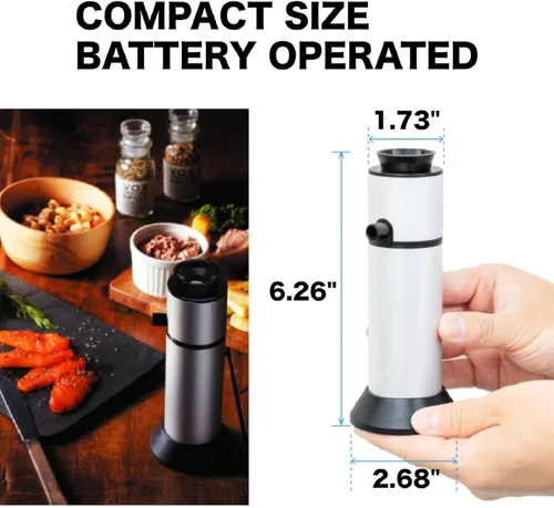 Miniatura 5 de Ahumador portátil de alimentos para invernadero. Pistola de fumar tamaño compacto para exteriores y en casa. Añade un fuerte sabor ahumado al
