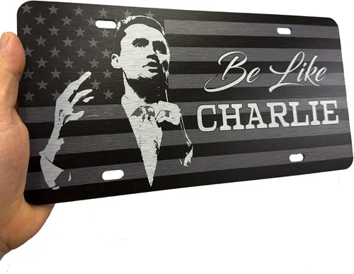 Miniatura 21 de JASS GRAPHIX Placa de matrícula personalizada con la bandera estadounidense de línea amarilla, homenaje personalizado a despachadores y operadores