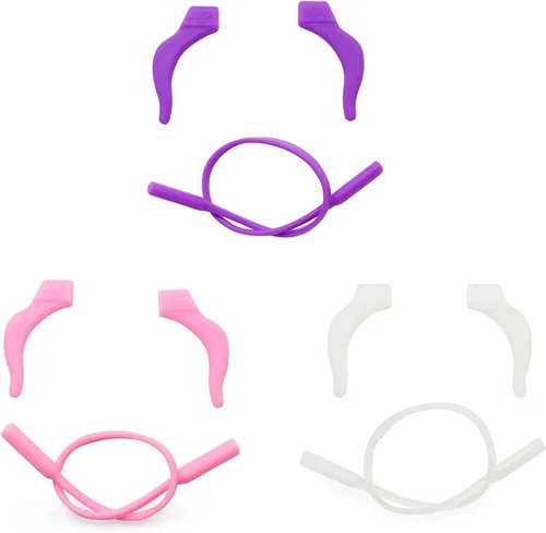 Miniatura 13 de 3 Sets Pack Kids Glasses Silicone Cord Ear Grips Children Eyeglasses Temple Locks with Head Band Strap Retainer