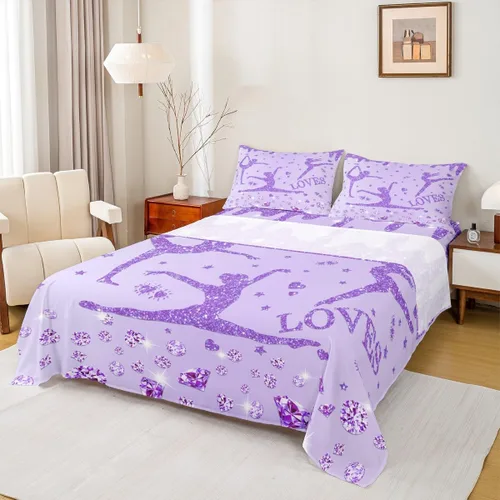 Miniatura 18 de Erosebridal Juego de sábanas de gimnasia para niñas y niños, tamaño individual, juego de sábanas de teñido anudado arcoíris, juego de ropa de cama