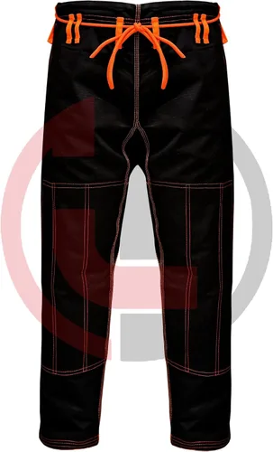 Miniatura 4 de Bjj Gi Con Puntada Naranja Bjj Gi Jiu Jitsu Kimonos Gi 100% Algodón Perl Tejido 450GSM