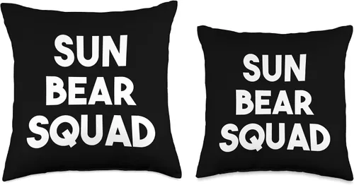 Miniatura 3 de Sun Bear Squad Funny Sun Bear Lover - Almohada de 18 x 18 pulgadas, multicolor