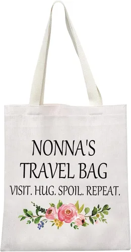GJTIM Nonna Regalo para abuela de nietos Nonna regalo de viaje abuela bolsa de maquillaje bolsa de maquillaje, Bolso beige, Talla única
