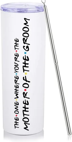 Miniatura 8 de Gift for Bonus Daughter or Daughter In Law, 20 oz Skinny Tumbler for her, Happy Birthday Day Presents from Bonus Mom or Bonus Dad Cup with Lid Straw