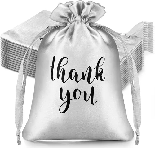 Sieral 50 bolsas de regalo de satén con cordón para joyas, bolsas de dulces para el día del padre, boda, baby shower, despedida de soltera, fiesta