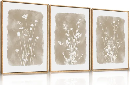 Miniatura 27 de HPINUB - Lienzo decorativo abstracto moderno para pared, juego de 3 impresiones artísticas enmarcadas, pintura de pared grande en blanco y negro, 16