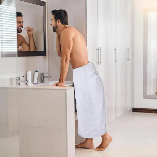 Miniatura 3 de Utopia Towels Paquete de 2 toallas de baño, 35 x 70 pulgadas, toallas de ducha extra grandes, 100% algodón hilado en anillo, suave y absorbente
