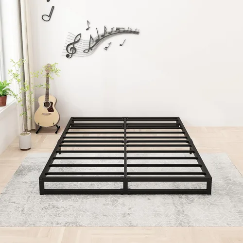Miniatura 11 de Lutown-Teen - Base de cama de 16 pulgadas California King, sin necesidad de somier, plataforma metálica de alta resistencia para base de colchón