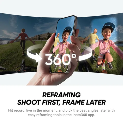 Miniatura 4 de Insta360 X4 Air Kit de inicio - Cámara 360 de 8K y 165g ligera, palo de selfie invisible, lentes reemplazables, dispara primero y enmarca después
