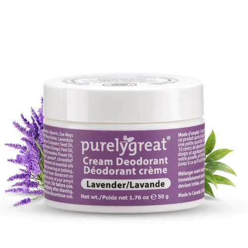 Miniatura 9 de Purelygreat Desodorante en crema perfumada de cítricos para mujeres y hombres, desodorante sin aluminio, para mujeres y hombres, vegano y control