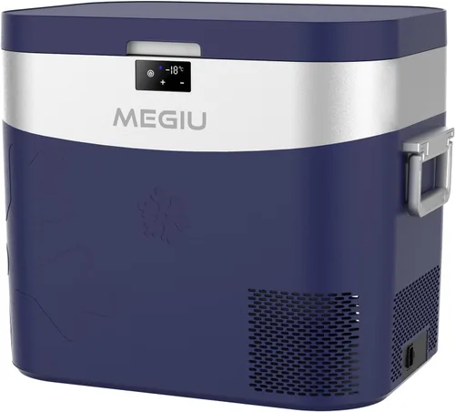 Miniatura 14 de Megiu Refrigerador portátil de 12 V de 12 V de 32 cuartos de galón de 12 voltios congelador compresor enfriador 12V/24V DC 110 ~ 240 V CA para Azul