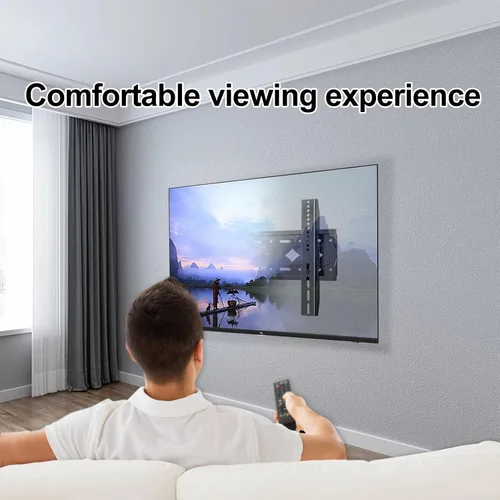 Miniatura 8 de Soporte de pared fijo para la mayoría de televisores 4K, LED, LCD y plasma de 32 a 68 pulgadas, soporte de pared de TV VESA de hasta 15.748 x 15.748