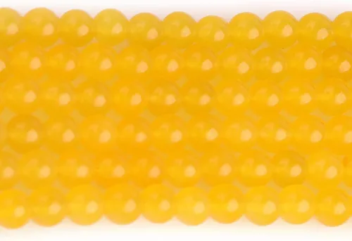 Miniatura 2 de JOE FOREMAN - Cuentas redondas de jade amarillo natural de 4 mm para hacer joyas, hebras de 15", cuentas de piedras preciosas semipreciosas