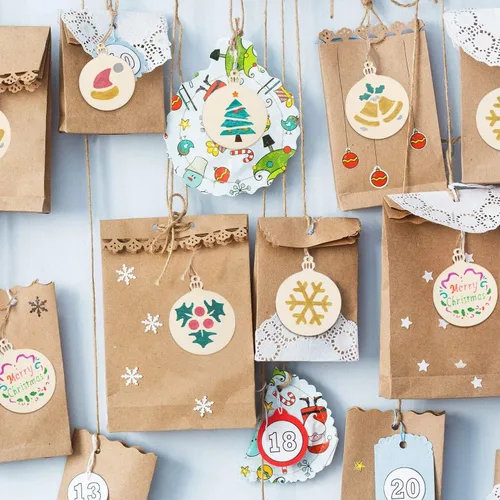 Miniatura 3 de 60 piezas de rebanadas de madera, adornos navideños de madera de 3.5 pulgadas, círculos de madera preperforados sin terminar para centros de mesa