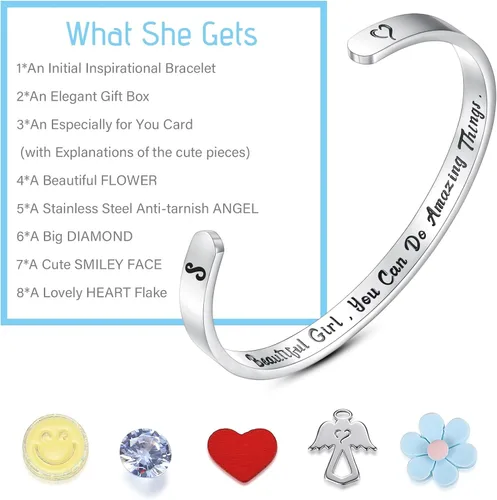 Miniatura 6 de SAM & LORI Pulseras personales para adolescentes, mujeres, regalos de joyería significativos (varios diseños) para mejor amiga, hija, nieta
