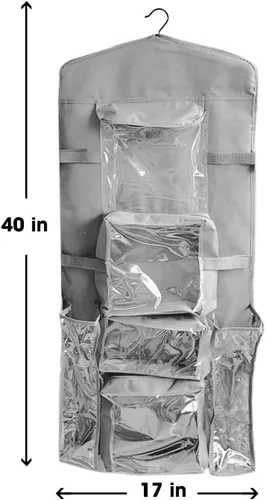 Miniatura 3 de Almacenamiento de papel de regalo para colgar sobre la puerta, organizador de papel de regalo, bolsas de regalo, lazos de cinta y accesorios de 40 x