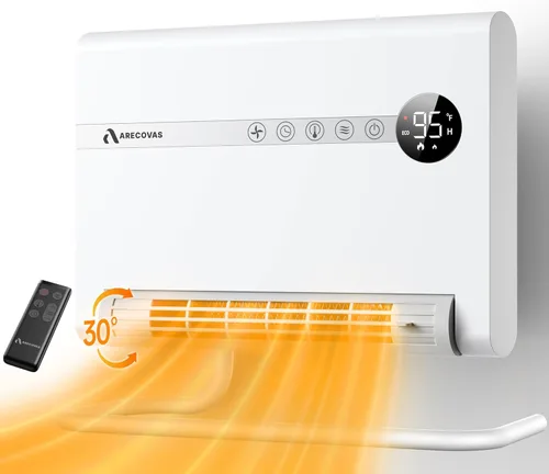 Miniatura 2 de Calentador de pared, calentador de espacio para recámara, calentadores eléctricos PTC de 1500 W de calentamiento rápido para uso en interiores