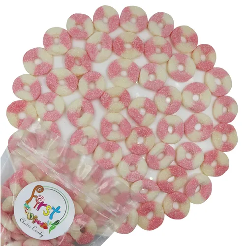Miniatura 25 de FirstChoiceCandy Anillos de goma (mini fresa agria, 2 libras (paquete de 1))