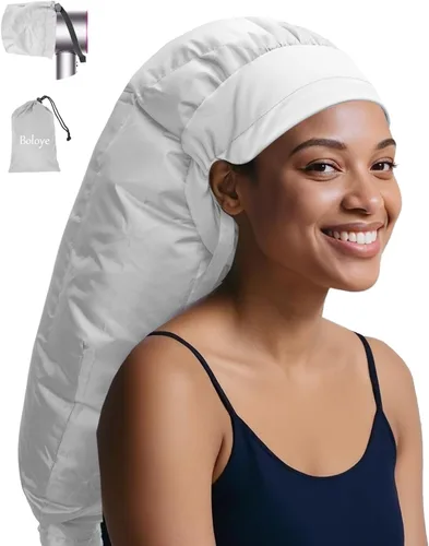 Miniatura 10 de Boloye Accesorio de Gorro para Secador de Cabello – Gorro de Secadora con Capucha XL de 28.5" para Secado Más Rápido y Acondicionamiento Profundo