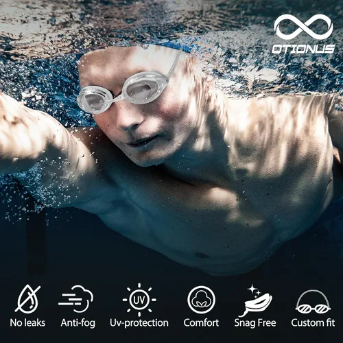 Miniatura 2 de Swim Goggles for Adult Men Women Youth, Bungee Strap Swimming Goggles No Hair Pulling Mirrored/Clear Lens Goggles 06-transparente