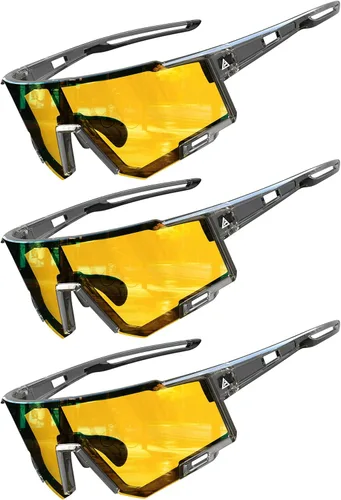 Miniatura 15 de KALIYADI Gafas de sol deportivas para hombre, polarizadas, gafas de sol para mujer, gafas de sol para correr con UV400 para pesca y ciclismo