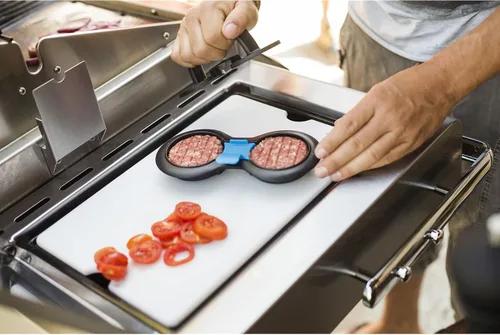 Miniatura 10 de Napoleon Kit de prensa gourmet para hamburguesas, prensa deslizante, hamburguesas rellenas, apto para lavavajillas