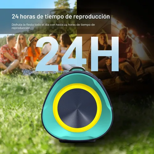 Miniatura 4 de DOSS Extreme Boom Pro D100, altavoz Bluetooth de 70 W con graves profundos, IPX6 impermeable, batería de 10400 mAh 24H, banco de energía integrado