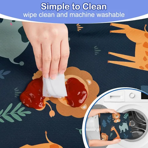 Miniatura 5 de Basumee Tapete de Splat Mat para silla de bebé, impermeable, tapete de salpicaduras para debajo de la silla alta, tapete para atrapar alimentos
