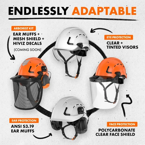 Miniatura 12 de Casco Protector Defender Safety H2, Casco Duro de Tipo 2 Clase C y E, Certificado ANSI Z89.1 y EN 12492 Blanco