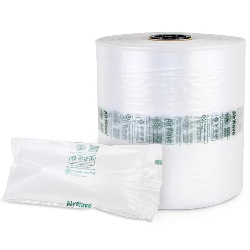 Miniatura 12 de IDL Packaging EcoWave-8.3 Almohadas de aire para embalaje, 15 pulgadas de ancho y 1300 pies de largo con película neutra de CO2 (1 rollo), bolsas