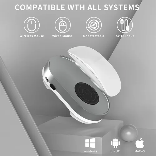 Miniatura 5 de Mouse Jiggler, dispositivo de movimiento de mouse indetectable con cable USB sin unidad y adaptador USB, movimiento físico automático del mouse