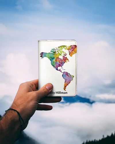 Miniatura 79 de Wanderlust - Soporte para pasaporte de cuero para mujer