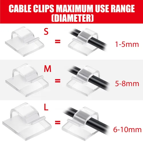 Miniatura 4 de Maitys 60 Piezas Clips para Cables de Exterior Ganchos Adhesivos de Navidad Gestión de Cables Clips de Luz de Alambre Organizador Ocultador