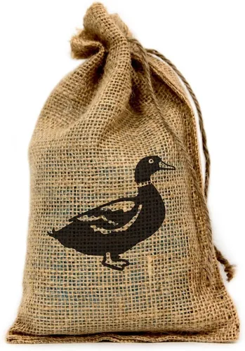 Miniatura 4 de Pollo, bolsa de arpillera personalizada de 6 x 10 pulgadas con cordón - Juego de 10